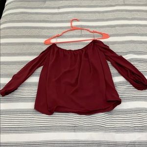 Long sleeve, off the shoulder top